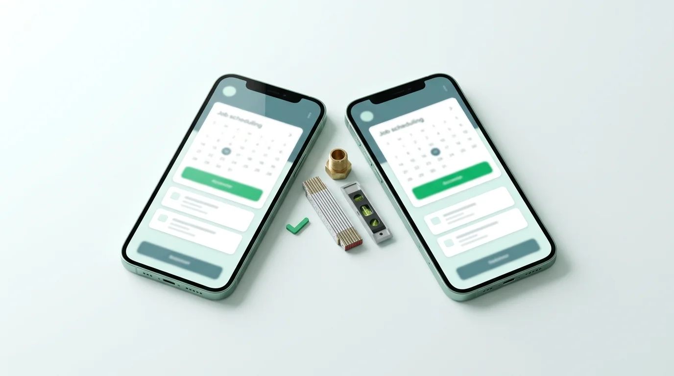 Tradify vs Jobber job management apps compared side by side for UK tradespeople