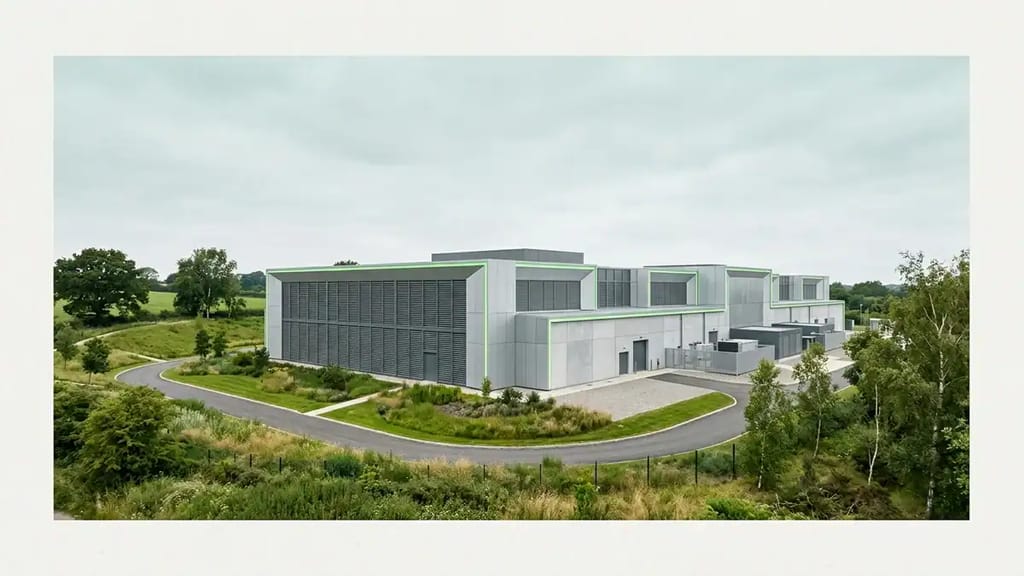 Large UK data centre facility under construction, illustrating fast-track planning policy for nationally significant infrastructure